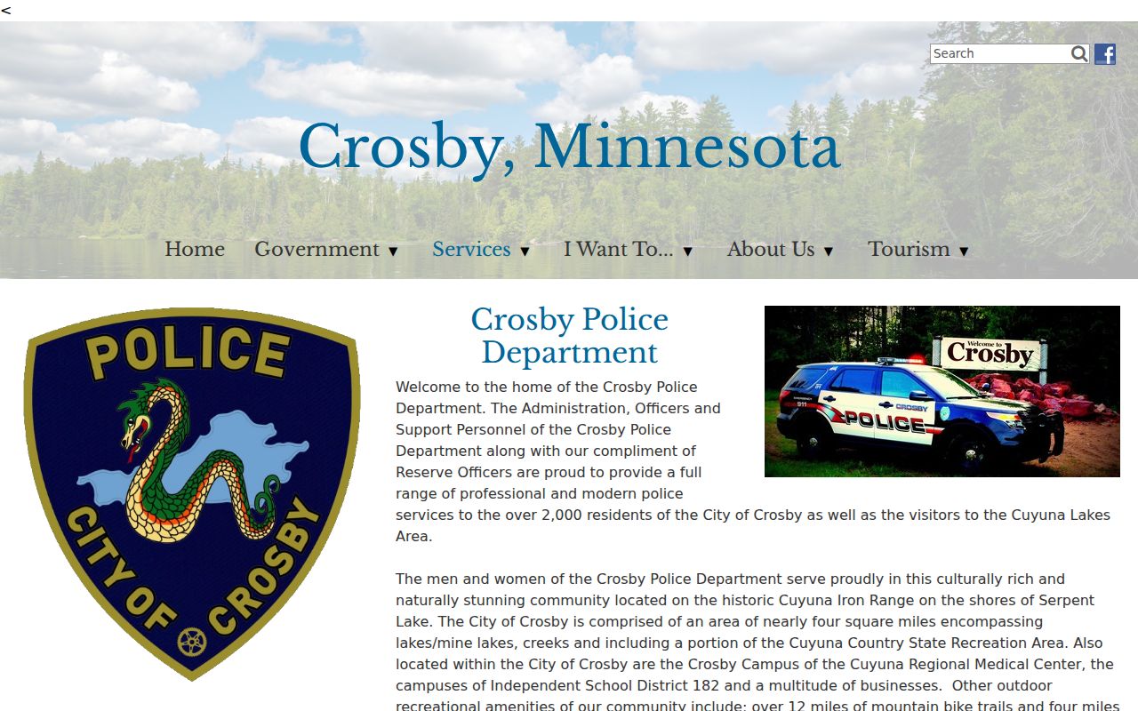 Crosby Police contact page for requesting Crosby warrant records
